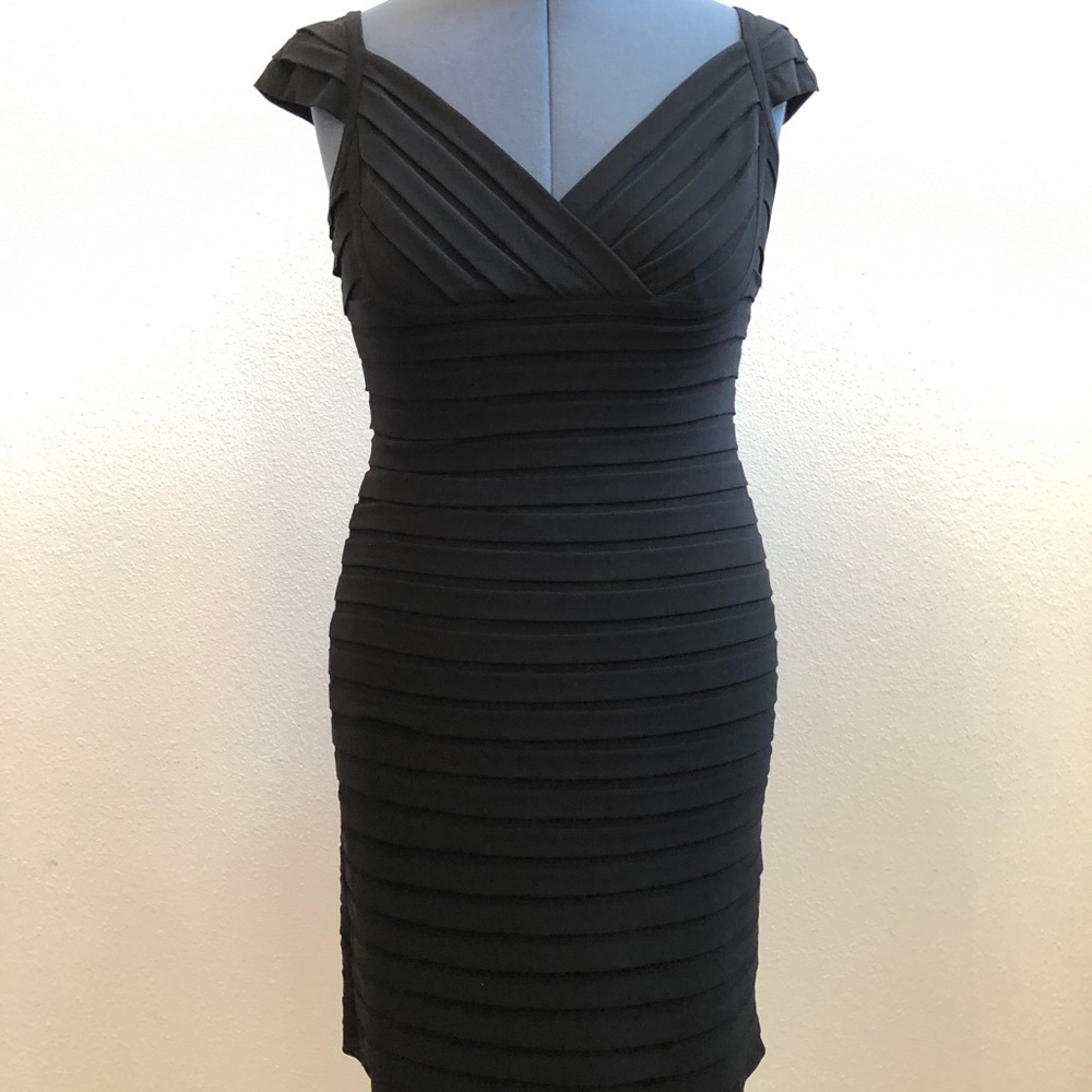 Adrianna Papell stretchy black dress